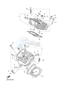 XVS1300CU XVS1300 CUSTOM XVS1300 CUSTOM (2SS6) drawing CYLINDER HEAD