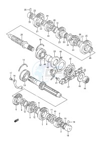 GSX-R1100 (E28) drawing TRANSMISSION