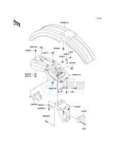 KL 250 D [KLR250] (D15-D19) [KLR250] drawing FENDERS