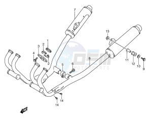 GSX750F (E2) drawing MUFFLER