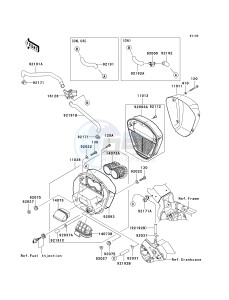 VN 2000 D [VULCAN 2000 LIMITED] (D1) D1 drawing AIR CLEANER