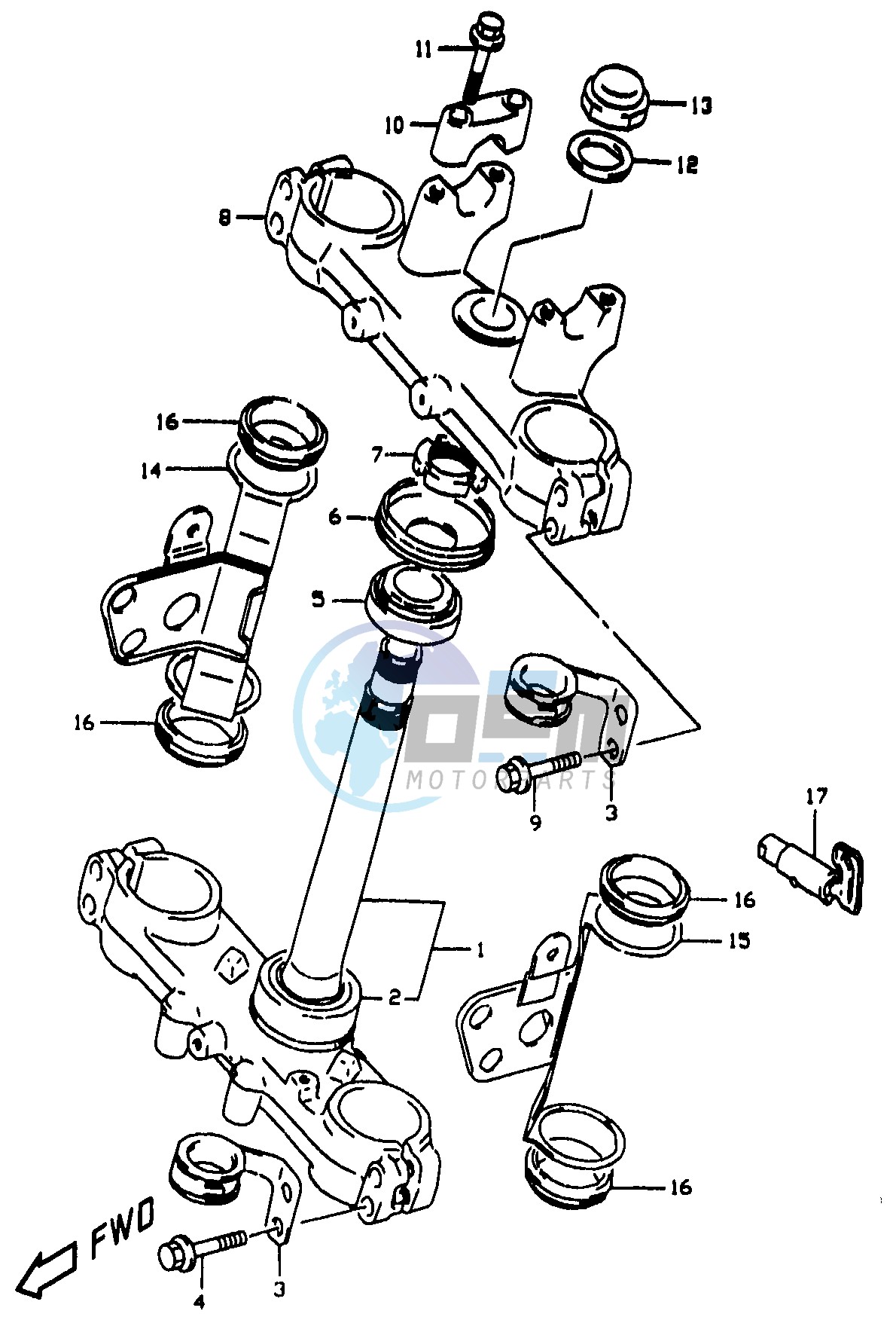 STEERING STEM (E24)