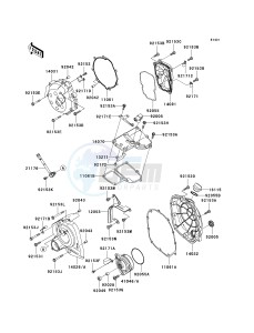 ZX 1400 A [NINJA ZX-14] (A6F-A7FA) A6F drawing ENGINE COVER-- S- -