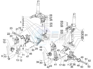 MP3 250 ie mic drawing Front fork components (Mingxing)