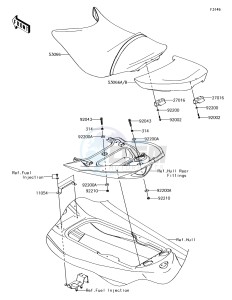 JET SKI ULTRA 310R JT1500NJF EU drawing Seat