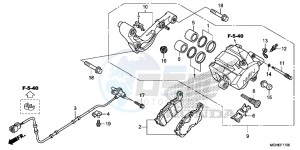 VFR1200XDE CrossTourer - VFR1200X Dual Clutch 2ED - (2ED) drawing REAR BRAKE CALIPER