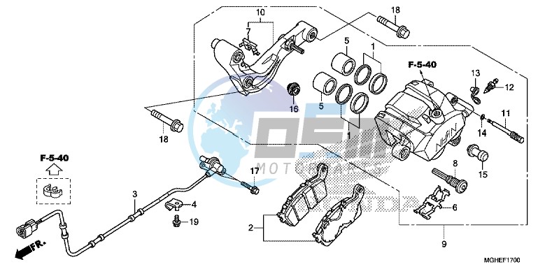 REAR BRAKE CALIPER