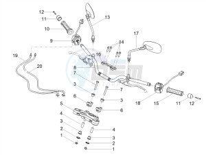 V7 III Anniversario 750 e4 (EMEA) drawing Handlebar - Controls