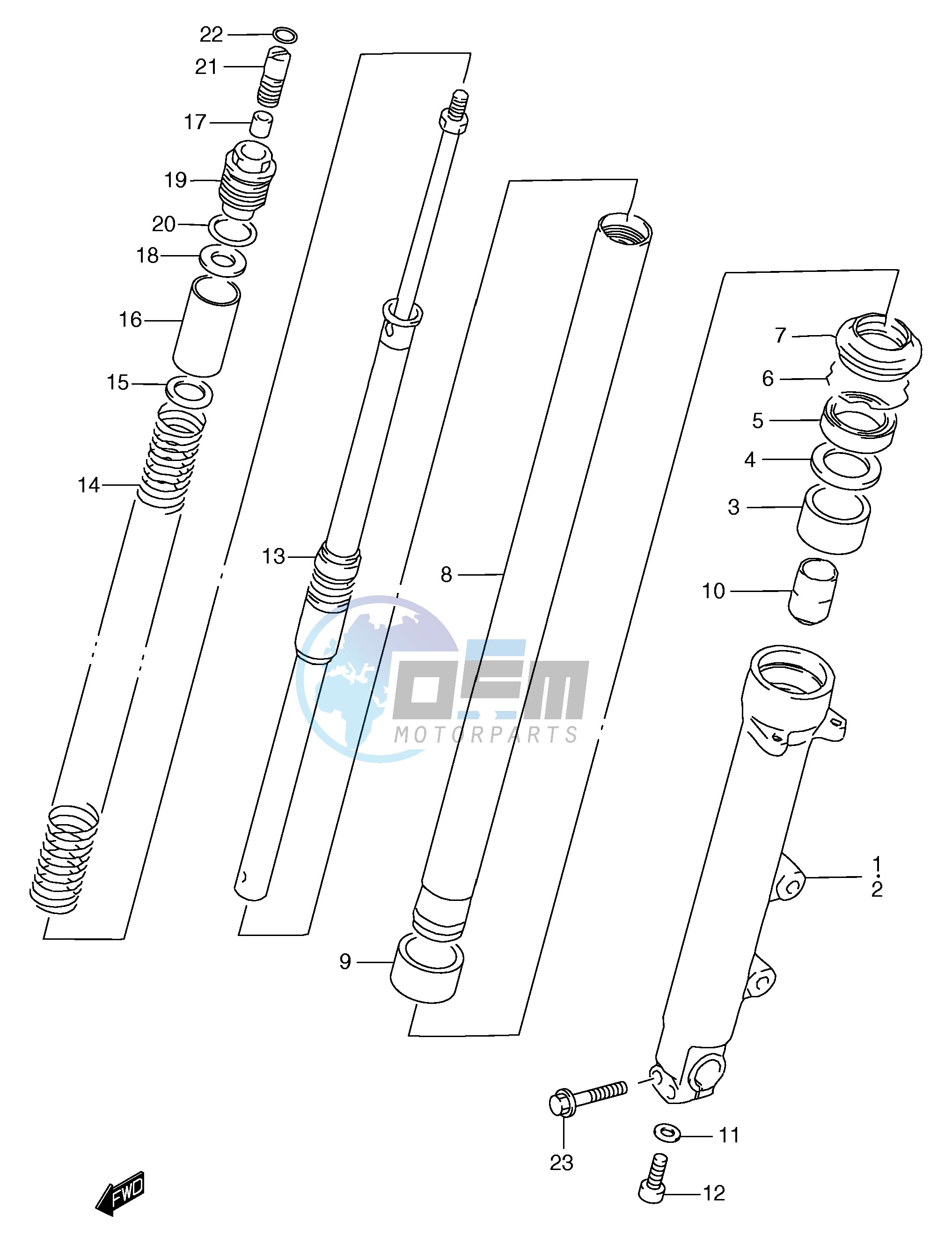 FRONT DAMPER (GSF1200T V W X Y ST SV SW SX SY)