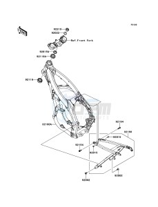 KX450F KX450FEF EU drawing Frame