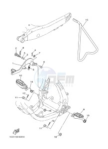 YZ125 (1SR8 1SR8) drawing STAND & FOOTREST