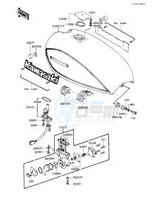 KZ 650 H [CSR] (H3) [CSR] drawing FUEL TANK -- 83 H3- -