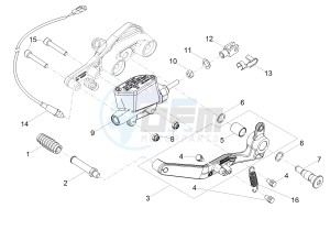 V7 III Anniversario 750 e4 (EMEA) drawing Rear master cylinder