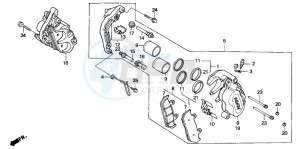 CBR600F2 drawing FRONT BRAKE CALIPER