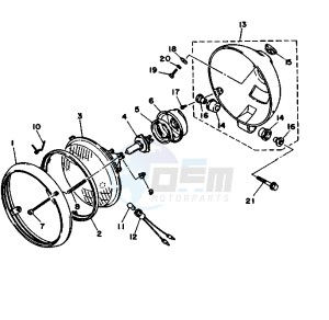 XV VIRAGO 535 drawing HEADLIGHT