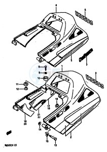 RG500 (E1) Gamma drawing SEAT TAIL COVER