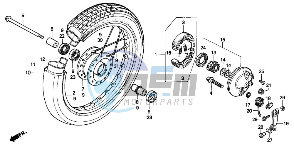 FRONT WHEEL (SH75H/K/M/P/S)