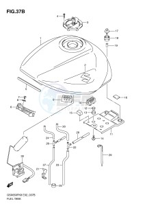 GSX650F (E2) Katana drawing FUEL TANK (MODEL L0)