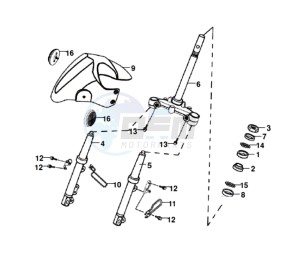 NITRO_50_L0 L0 drawing Front fork steering stem-front cushion