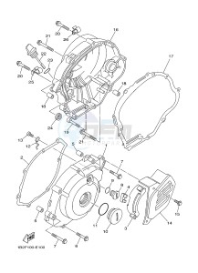 TT-R125 TT-R125LWE (2PT3) drawing CRANKCASE COVER 1