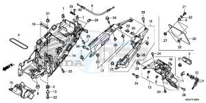 VFR1200XDLF CrossTourer - VFR1200X Dual Clutch 2ED - (2ED) drawing REAR FENDER