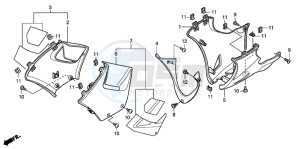 CBR125RS drawing UNDER COWL (CBR125R/RS/RW5/RW6/RW8)