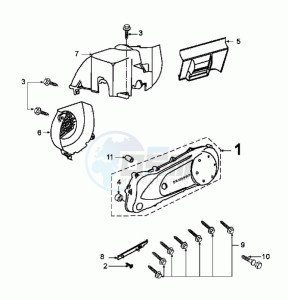 FIGHT ZWRC2A (DK) drawing CRANKCASE COVER