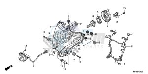 CB1000RE CB1000R E drawing HEADLIGHT