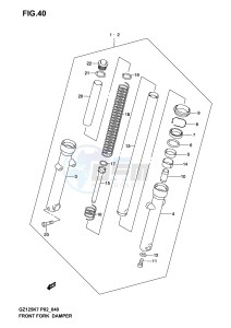 GZ125 (P02) drawing FRONT FORK DAMPER