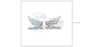 CB600FB drawing 3D LOGO KIT HONDA