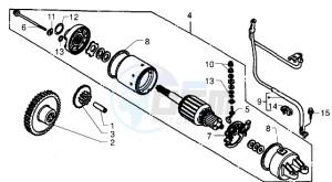 X9 250 drawing Starting motor