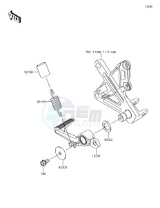 NINJA ZX-10R ZX1000SHFA XX (EU ME A(FRICA) drawing Brake Pedal