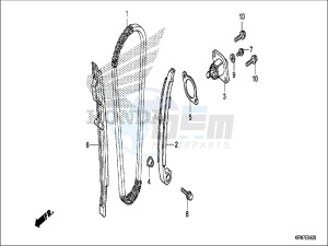 CRF250RH Europe Direct - (ED) drawing CAM CHAIN/TENSIONER