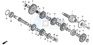 CB750F2 SEVEN FIFTY drawing TRANSMISSION