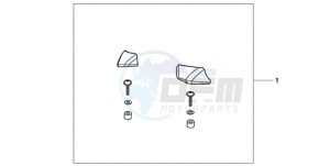 NT700VAA France - (F / ABS) drawing PILLION ARMREST SET