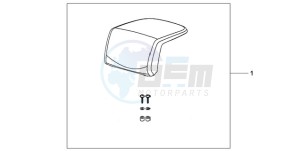 XL1000V9 Europe Direct - (ED) drawing TOP BOX PILLION PAD (TOP)