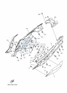 TRACER 900 GT MTT850D (B1J8) drawing SIDE COVER