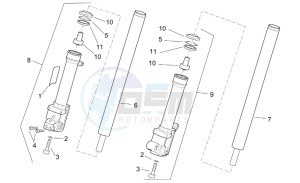 SR 125-150 drawing Front fork II