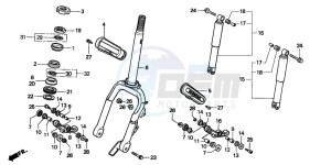 CH125 drawing FRONT FORK