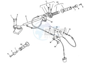 MITO EVOL.125 drawing HANDLEBAR RIGHT CONTROLS