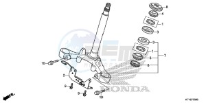 CBR125RTF CBR125RT UK - (E) drawing STEERING STEM