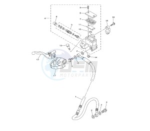 YZ 85 drawing FRONT MASTER CYLINDER