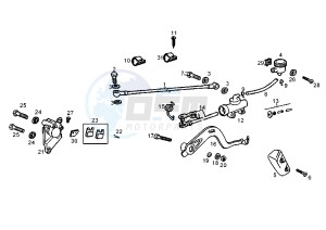 SENDA R X-TREM - 50 cc drawing REAR BRAKE SYSTEM