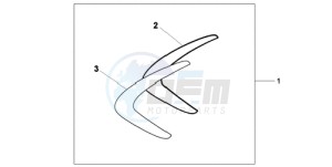 XL700VA9 France - (F / ABS CMF SPC) drawing FAIRING SCUFF GUARD