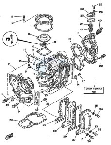 20C drawing CYLINDER--CRANKCASE