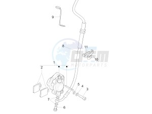 Liberty 150 4t e3 moc drawing Brakes hose  - Calipers