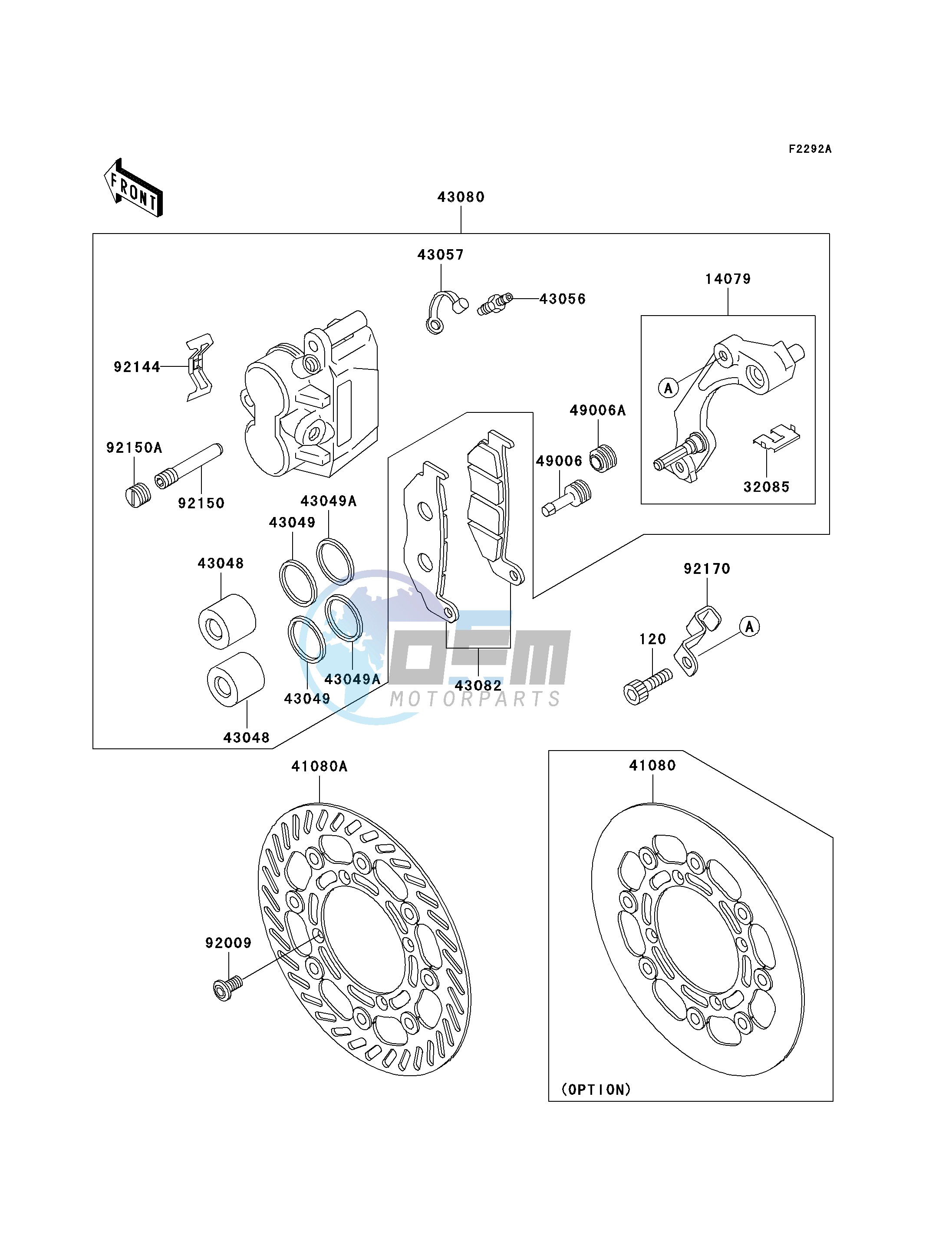 FRONT BRAKE-- KX500-E16- -