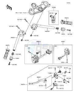 NINJA ZX-10R ABS ZX1000SGFB XX (EU ME A(FRICA) drawing Handlebar