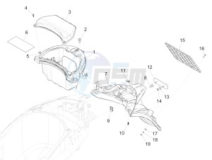 Liberty 50 iGet 4T 3V 25kmh (EMEA) drawing Rear cover - Splash guard