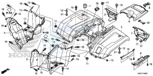 TRX420TM1H Europe Direct - (ED) drawing REAR FENDER